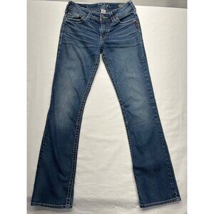 Silver Jeans Co. Womens Bootcut Distressed Medium Wash Denim Jeans 29/33